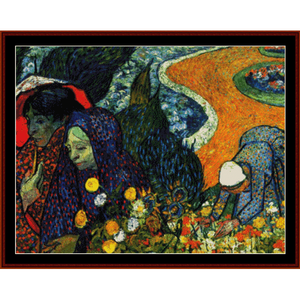 Ladies of Arles - Vincent Van Gogh pdf cross stitch pattern