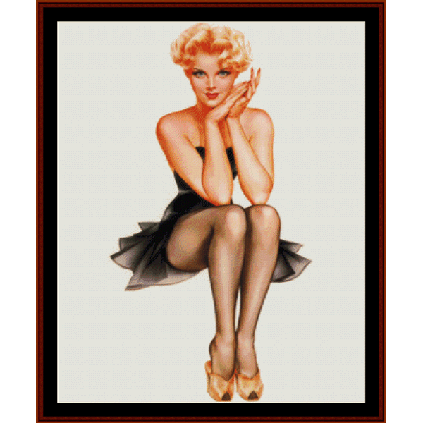 Vargas Girl cross stitch pattern