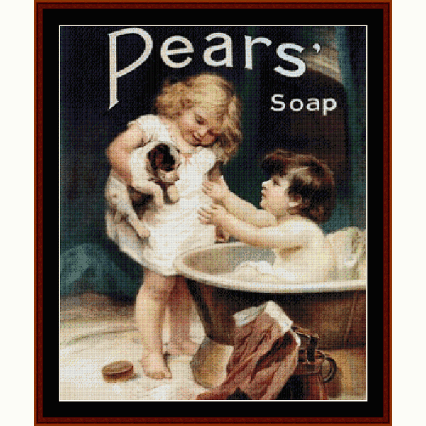 Pears Soap - Vintage Poster pdf cross stitch pattern