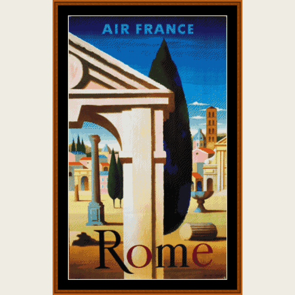 Rome cross stitch pattern