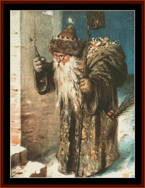 Victorian Santa 12 - Christmas pdf cross stitch pattern