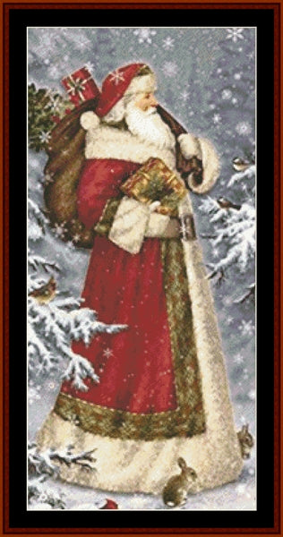 Victorian Santa 18 - Christmas pdf cross stitch pattern
