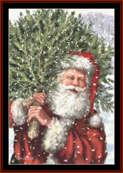 Victorian Santa 22 - Christmas pdf cross stitch pattern