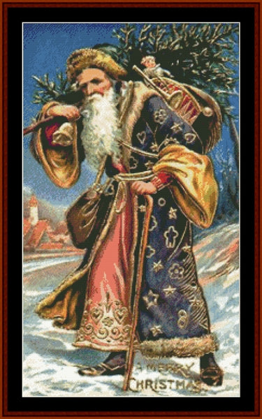 Victorian Santa 23 - Christmas pdf cross stitch pattern