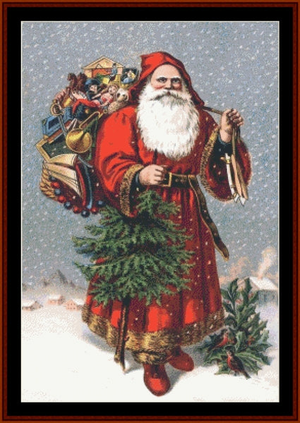 Victorian Santa 27 - Christmas pdf cross stitch pattern