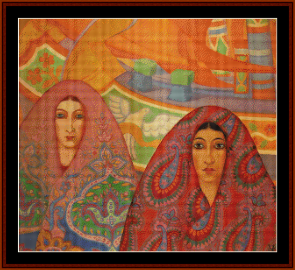 Las Venezianas - Vittorio Zecchin pdf cross stitch pattern