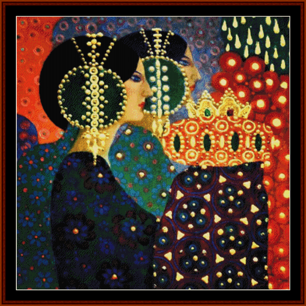 Women in Profile - Vittorio Zecchin pdf cross stitch pattern