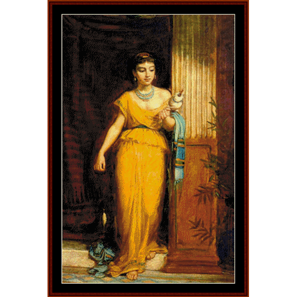 The Spinner - John William Waterhouse pdf cross stitch pattern