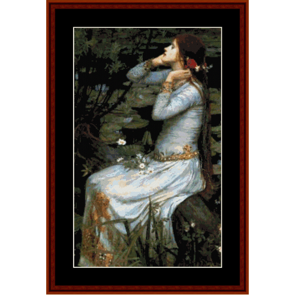Ophelia – Waterhouse cross stitch pattern