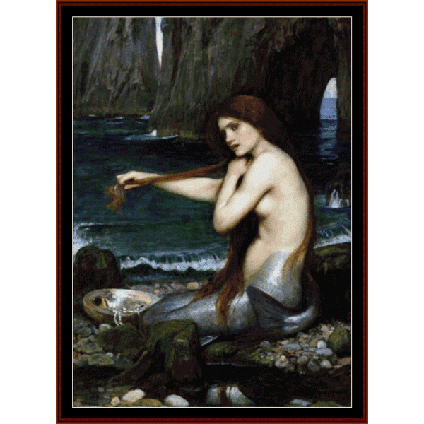Mermaid - John Waterhouse pdf cross stitch pattern