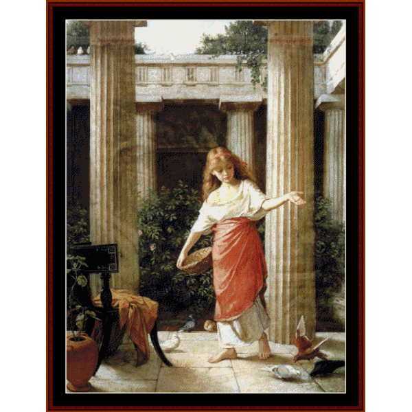 In the Peristyle - J.W. Waterhouse cross stitch pattern