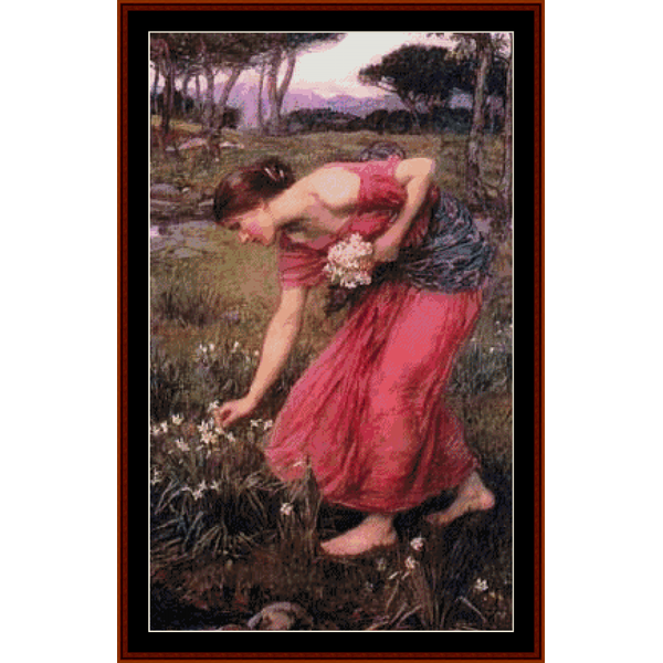 Narcissus – John W. Waterhouse pdf cross stitch pattern