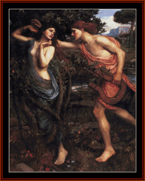 Apollo and Daphne - J.W. Waterhouse pdf cross stitch pattern
