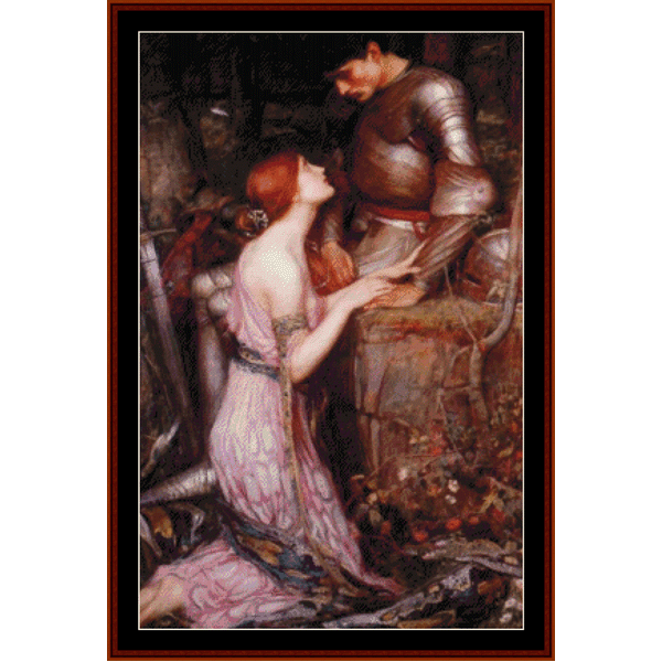 Lamia and the Soldier - J.W. Waterhouse pdf cross stitch pattern