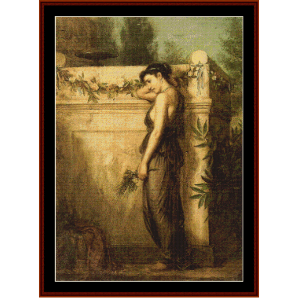 Gone But Not Forgotten, 1873 - J.W. Waterhouse cross stitch pattern