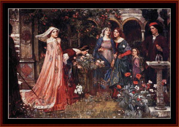 The Enchanted Garden, 1917 - John William Waterhouse pdf cross stitch pattern