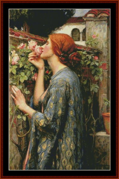 My Sweet Rose II - J.W. Waterhouse pdf cross stitch pattern