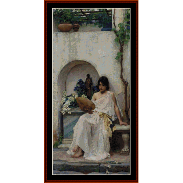 Flora - J.W. Waterhouse pdf cross stitch pattern