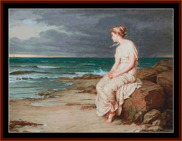 Miranda, 1875 - John Waterhouse pdf cross stitch pattern