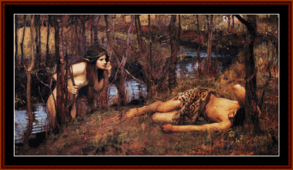 The Naiad - Waterhouse pdf cross stitch pattern