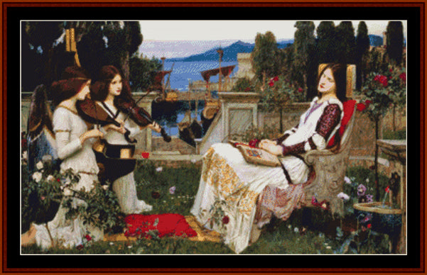 St. Cecilia - John W. Waterhouse pdf cross stitch pattern