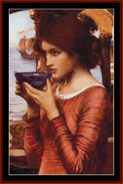 Destiny II - J.W. Waterhouse pdf cross stitch pattern