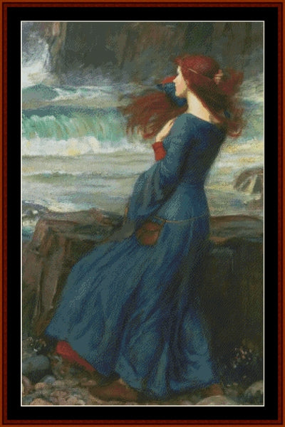 The Tempest, Detail - J.W. Waterhouse pdf cross stitch pattern
