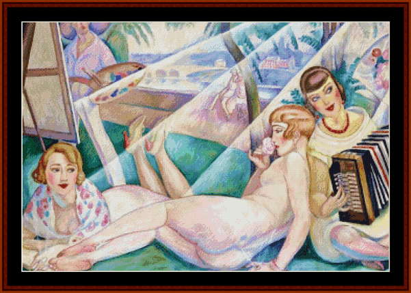 A Summer Day – Gerda Wegener pdf cross stitch pattern