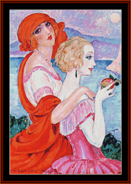 On the Road to Ana Capri – Gerda Wegener pdf cross stitch pattern