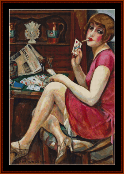 Queen of Hearts – Gerda Wegener pdf cross stitch pattern