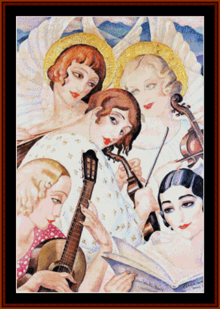 Homage to Bach – Gerda Wegener pdf cross stitch pattern