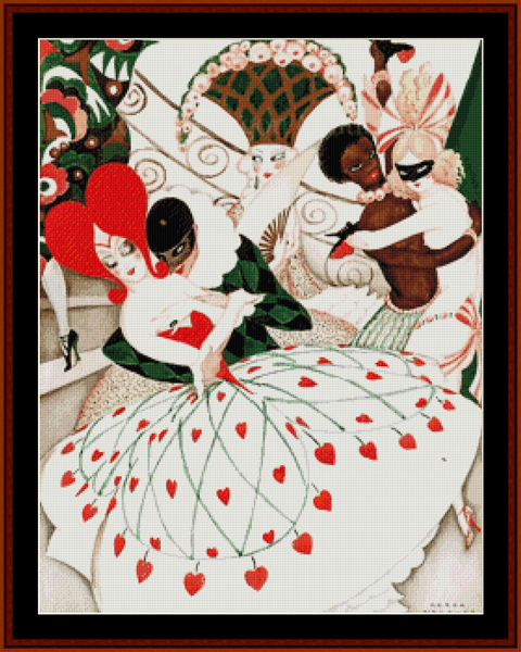 Carnival – Gerda Wegener pdf cross stitch pattern