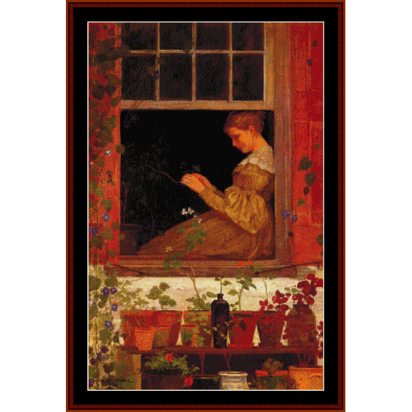 Morning Glories – Winslow Homer pdf cross stitch pattern