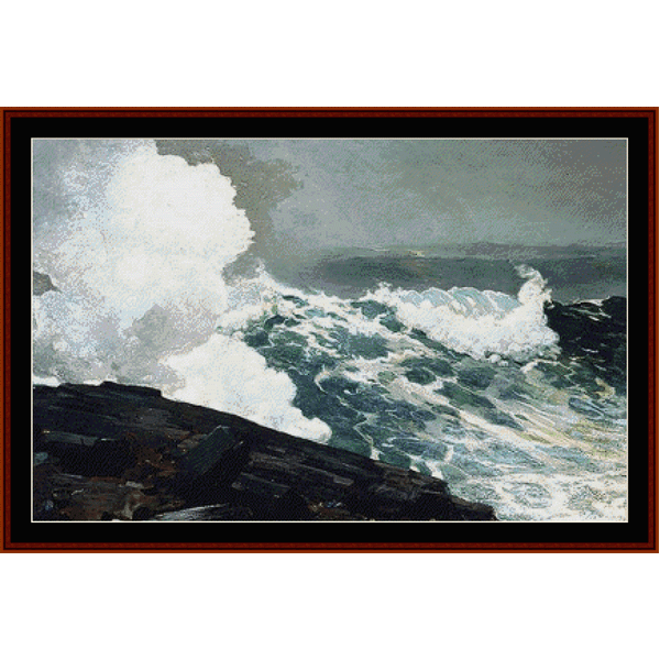 Northeaster - Winslow Homer cross stitch pattern