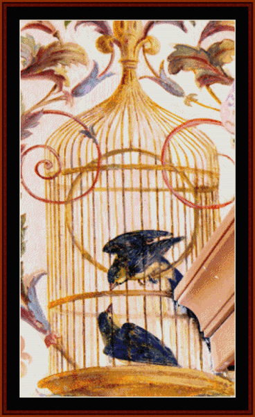 Eurasian Siskin cross stitch pattern