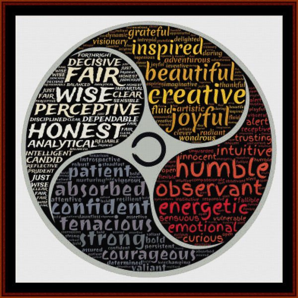 Person - Word Art pdf cross stitch pattern