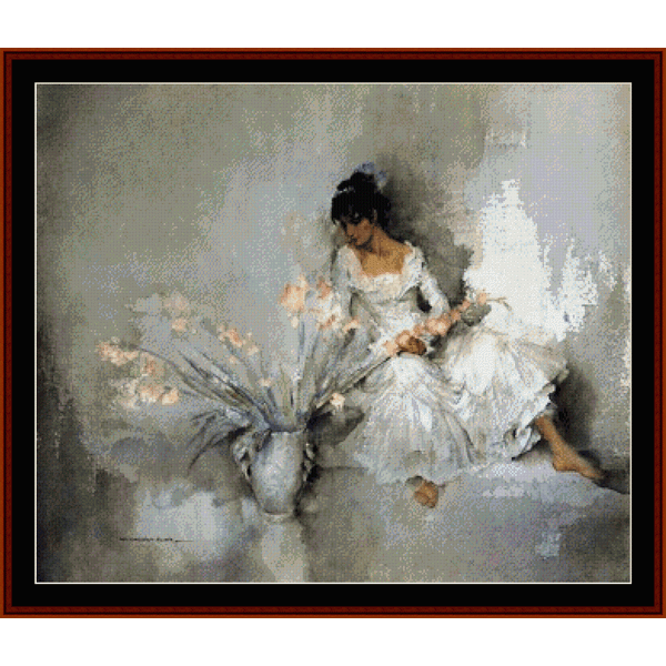 A Gift of Gladioli pdf cross stitch pattern