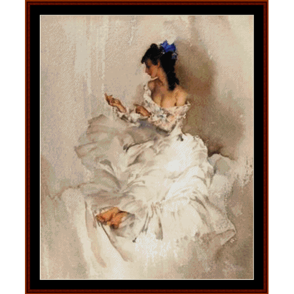 The Locket - W.R. Flint pdf cross stitch pattern