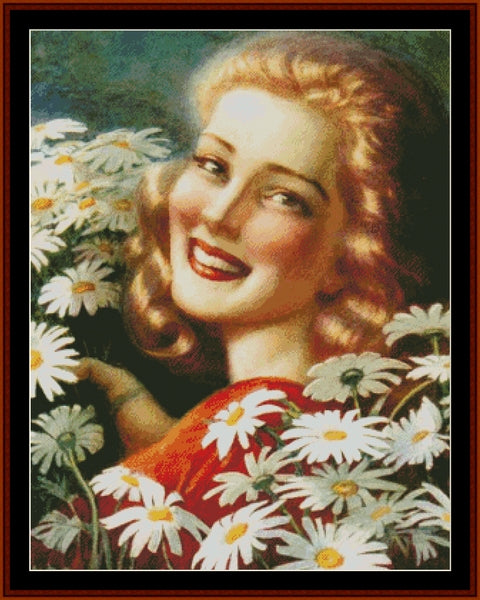 Daisy Girl - Wladyslaw Theodor Benda pdf cross stitch pattern