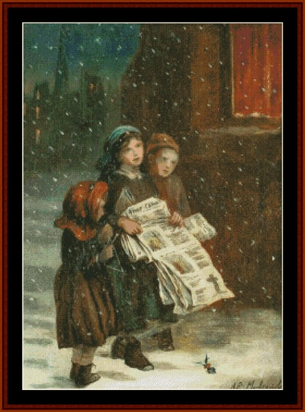Little Newsies - A.E. Mulready pdf cross stitch pattern