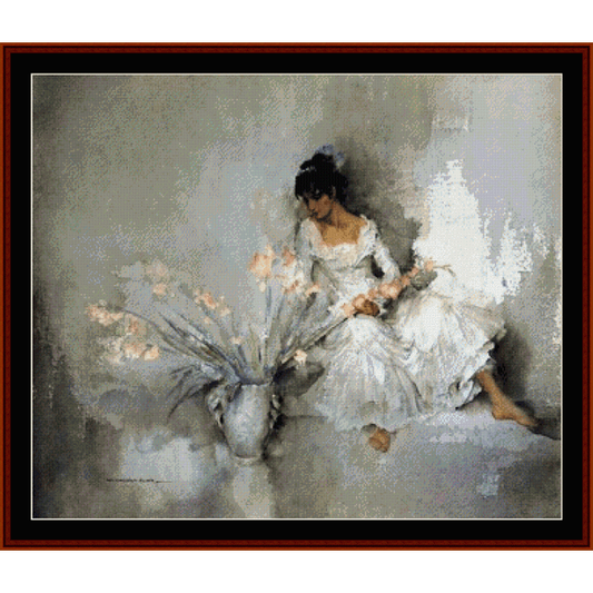 A Gift of Gladioli - W.R. Flint Counted Cross Stitch Pattern by Cross Stitch Collectibles