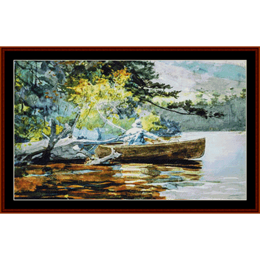 A Good One, Adirondack – Winslow Homer Counted Cross Stitch Pattern by Cross Stitch Collectibles