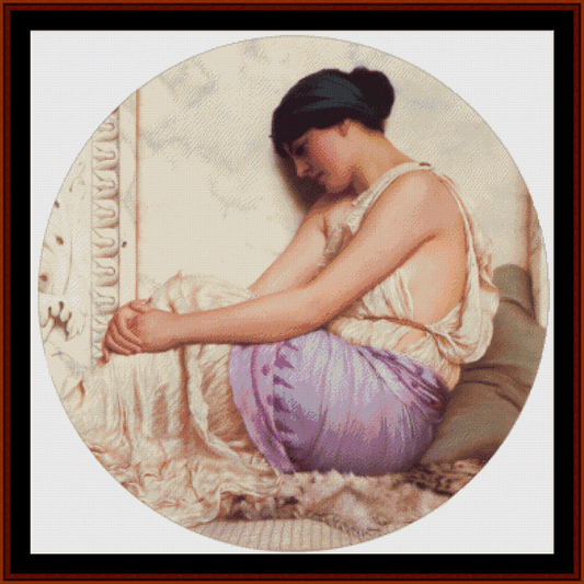 A Grecian Girl - J.W. Godward Counted Cross Stitch Pattern by Cross Stitch Collectibles