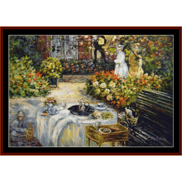 A Luncheon - Claude Monet pdf counted cross stitch pattern