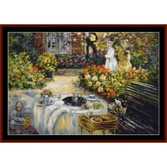 A Luncheon - Claude Monet pdf counted cross stitch pattern