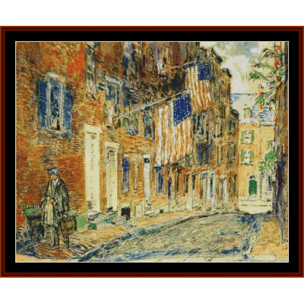 Acorn Street, Boston by Frederick Childe-Hassam