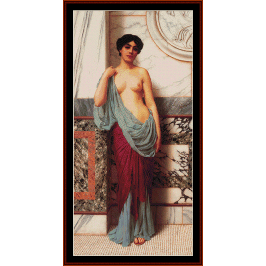 Counted Cross Stitch Pattern by Cross Stitch Collectibles depicting a classical painting with a figure in ancient Greek attire.
