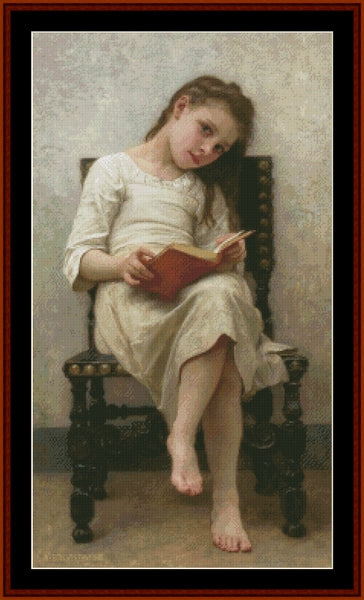 The Prize Book - William Bouguereau pdf cross stitch pattern