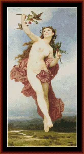 Day - William Bouguereau pdf cross stitch pattern