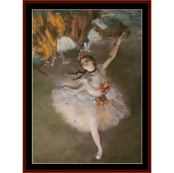 Counted Cross Stitch Pattern by Cross Stitch Collectibles of a dancer in a tutu with flowers